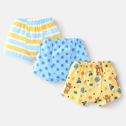 Babyhug 100% Cotton Bear Printed Trunk Pack of 3 - Multicolour-image-35