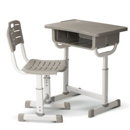 BAYBEE Kids Study Table for Students with Chair, 3 Height Adjustable Desk & Chair, Book Storage Space & Pen Space Slot | Reading & Writing Study Table for Kids (Grey)-18