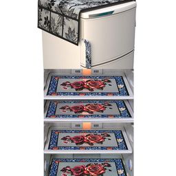 Dakshya Industries Fridge Top Cover and Fridge Mat Combo Set of 5-62