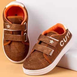 Cute Walk by Babyhug Casual Shoes With Velcro Closure Text Print - Brown-picture-19