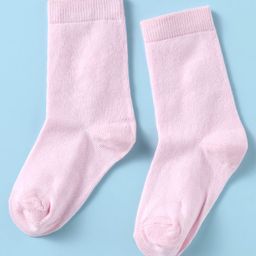 Mustang Cotton Knit Mid Calf Length Solid Color Socks - Pink-image-96