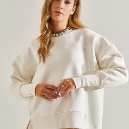 BIANCO LUCCI Women Solid Sweatshirt-image-19
