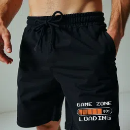 Mad Over Print Men Typography Printed Low-Rise Loose Fit Shorts-image-27