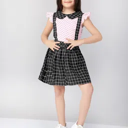 Naughty Ninos Print Peter Pan Collar Flutter Sleeve Crepe Fit & Flare Dress-picture-56