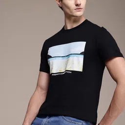 French Connection Men Printed Bio Finish T-shirt-image-59