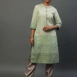 Aurelia Women Green Printed Cotton Blend Kurta-image-52