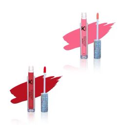 KINDED Liquid Lip Colour 01 Barbie Pink & 04 Brick Red Combo-18