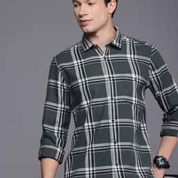 Louis Philippe Jeans Super Slim Fit Checked Pure Cotton Casual Shirt-picture-13