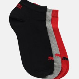 Puma Adults Multicoloured Pack of 3 Solid Ankle Length Socks-53