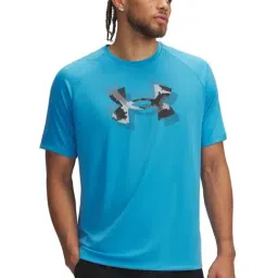 Under Armour Blue Regular Fit Printed Sports T-Shirt-picture-15