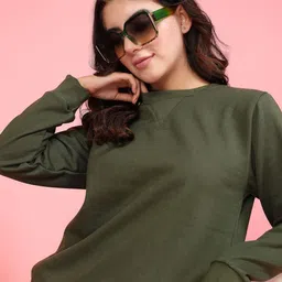 Rigo Women Solid Pullover Sweatshirt-image-50
