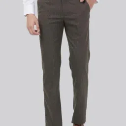 Park Avenue Green Regular Fit Trousers-image-35