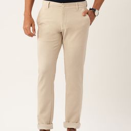 Parx Men Textured Tapered Fit Low-Rise Trousers-image-42