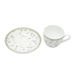 JCPL White Ceramic Cup with Saucer Set (6 Cups + 6 Saucers) - 180 ml each image 5