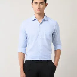 Arrow Blue Slim Fit Textured Shirt-picture-1