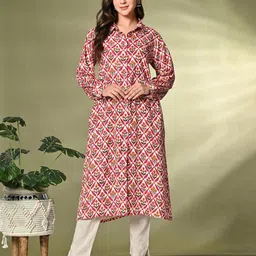 Sangria Printed A-Line Kurta-picture-39