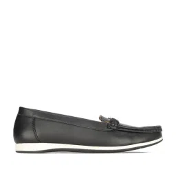 Bata Women's GLORIA Black Loafers-picture-2