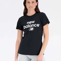 New Balance Black Cotton Printed Sports T-Shirt-image-66