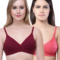 Lady Lyka Multicolor Non Wired Padded T-Shirt Bra (Pack Of 2)-picture-21