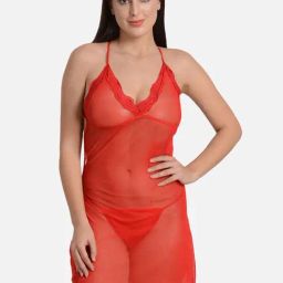 Mod & Shy Red Babydoll With G String-picture-34
