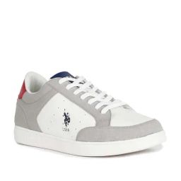 U.S. Polo Assn. Men's Liotto White & Grey Casual Sneakers-image-16