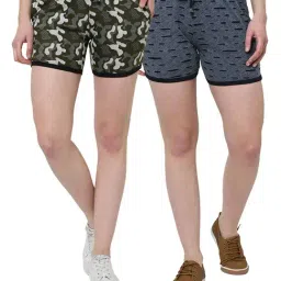 Vimal Jonney Multicolor Self Shorts Pack of 2-32