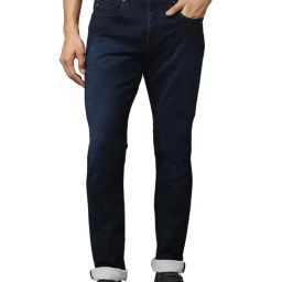Raymond Blue Slim Fit Lightly Washed Jeans-image-86