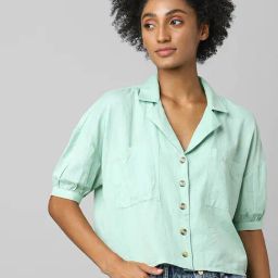 Only Light Green Regular Fit Shirt-image-118