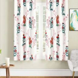 SEJ by Nisha Gupta Off-White Polyester 5 Ft. Window Curtain - Set of 2-42