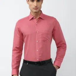 Van Heusen Pink Regular Fit Texture Shirt-image-53