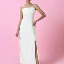 SHOWOFF Cream Regular Fit Maxi Dress-picture-9