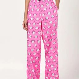 Bewakoof Pink Cotton Regular Fit Printed Pyjamas-picture-33