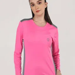 Chkokko Pink & Grey Plain T-Shirt-image-76