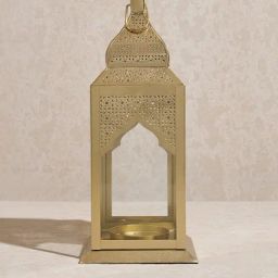 Westside Home Gold Moroccan Etched Lantern - Small-picture-28