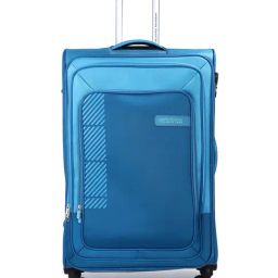 American Tourister Blue Apolo Spinner Large Checked Luggage-image-20