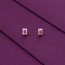 Kai Jewel Sterling Silver Chic Baguette Stud Earrings for Women-image-23