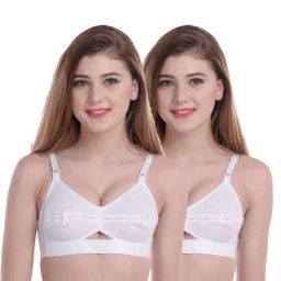 AROUSY White Cotton T-Shirt Bra - Pack Of 2-picture-33