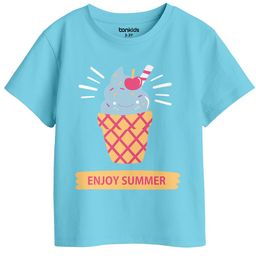 BonOrganik Girls Graphic Printed Round Neck Cotton T-shirt-image-83