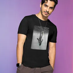Bewakoof Men Black Printed T-shirt-picture-29