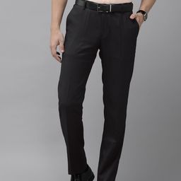 Arrow Men Tailored Regular Fit Mid-Rise Striped Plain Woven Flat-Front Formal Trousers-picture-25