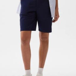 GAP Navy Blue Relaxed Fit Solid Shorts-image-14