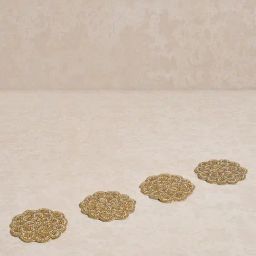 Westside Home Gold Beaded Embellished Coasters (Set of 4)-21
