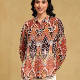 Label Ritu Kumar Multicolor Printed Shirt-image-77