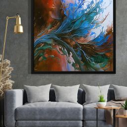 999Store Printed Multicolor Canvas Wall Art image 1