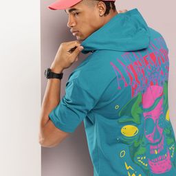Kook N Keech Graphic Printed Embossed Detail Hooded T-shirt-image-15