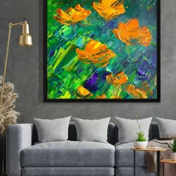 999Store Printed Green Canvas Wall Art image 1