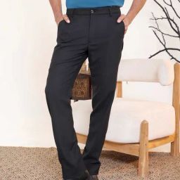 SUBTRACT Black Slim Fit Flat Front Trousers-picture-29