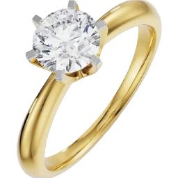 Emori 14k Yellow Gold & Diamond Classic Ira Solitaire Ring-image-73