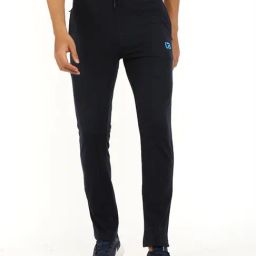 Ramraj Blue Cotton Regular Fit Solid Trackpants-image-76
