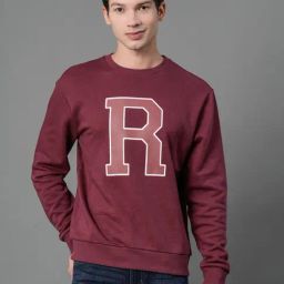 Red Tape Maroon Regular Fit Graphic Sweatshirt-image-42